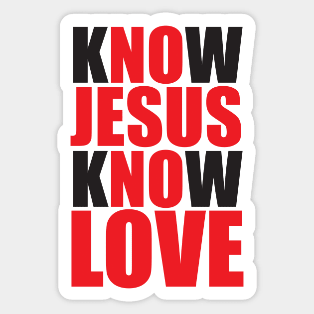 Know Jesus Sticker by Plushism